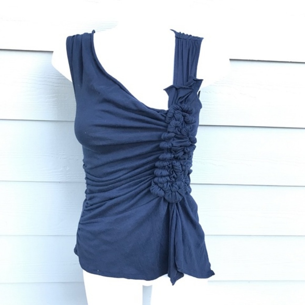 Anthropologie Deletta Navy Tank